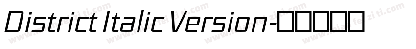 District Italic Version字体转换